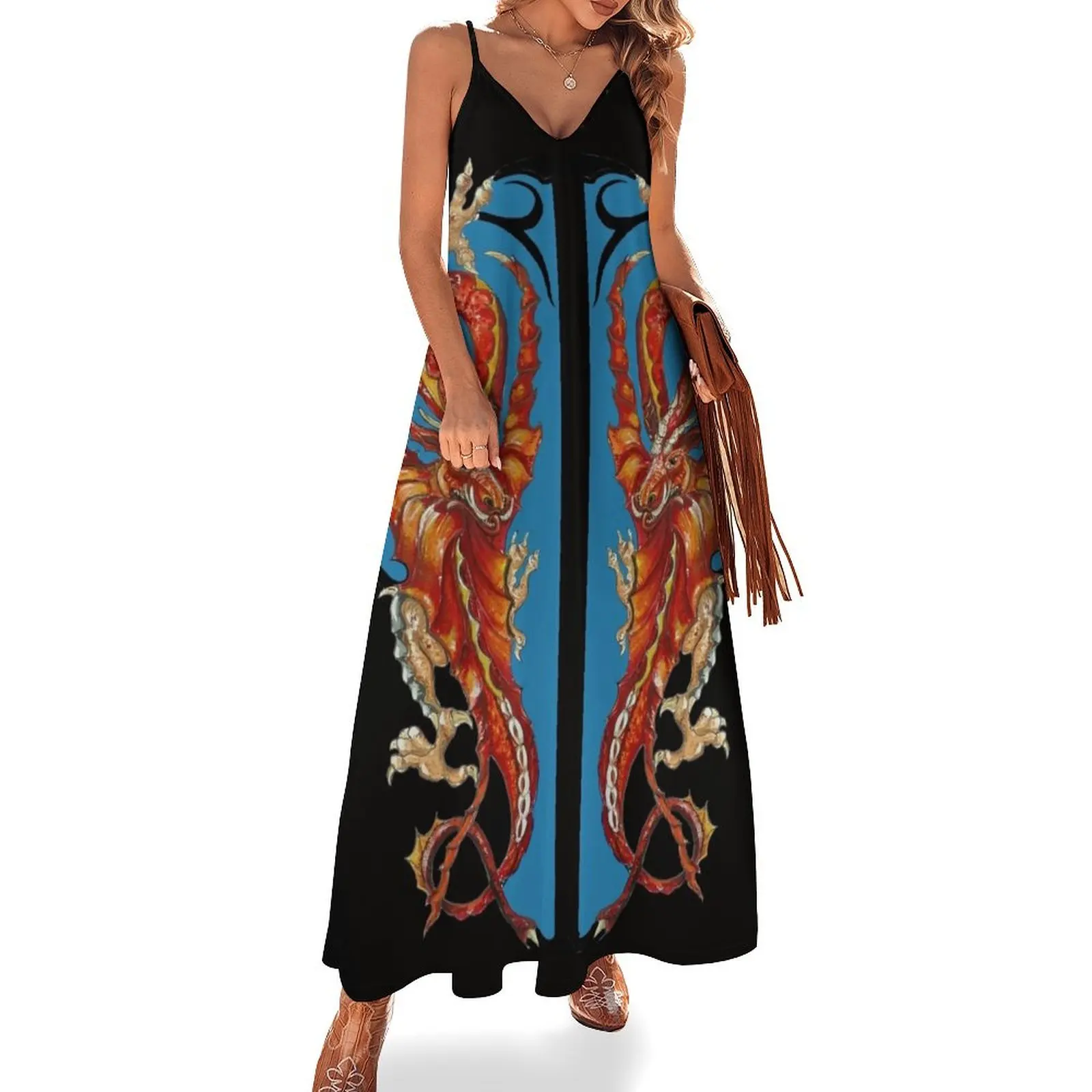 

Two of a Kind... Sleeveless Dress dress for woman women evening dress Aesthetic clothing evening ladies