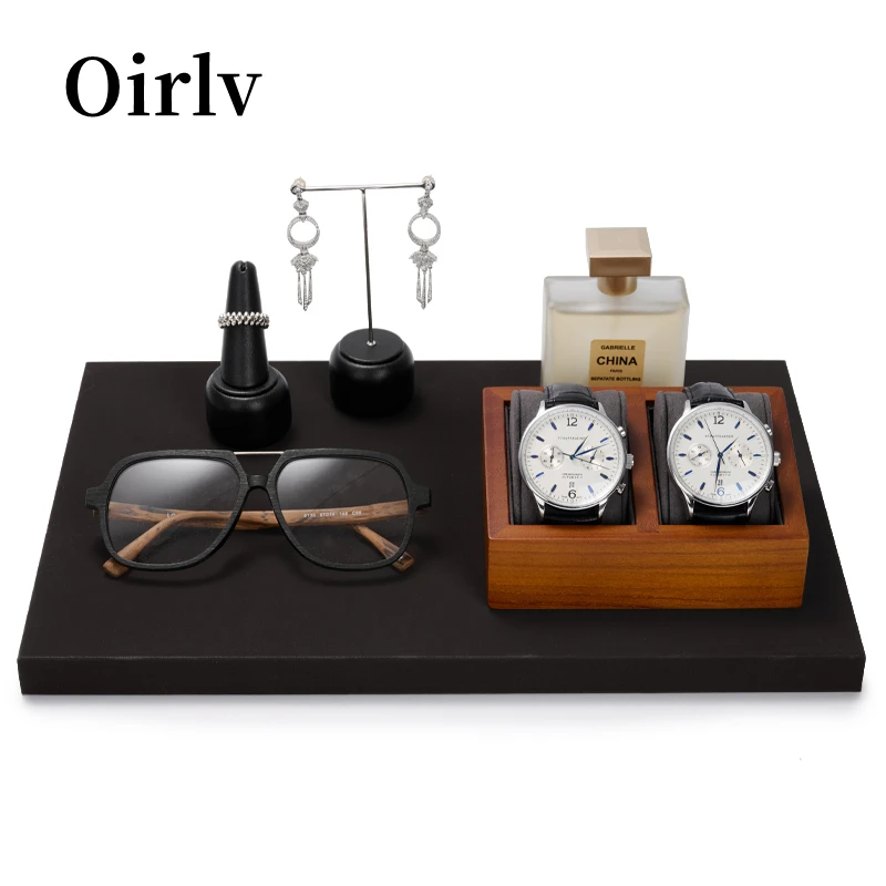 Oirlv Wooden Watch Holder Solidwood Watch Stand For Wrist Watches Display Storage Wooden Jewelry Display Box Boxes Watch Display