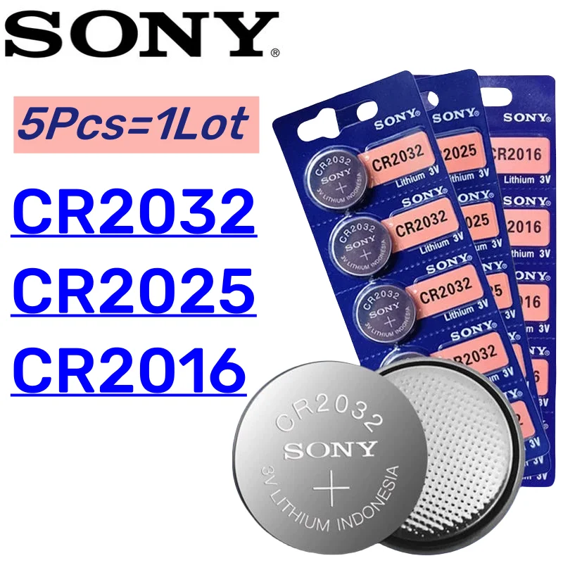 Remote Control Battery 5Pcs Original SONY CR2032 3V for Car Watch Motherboard toy