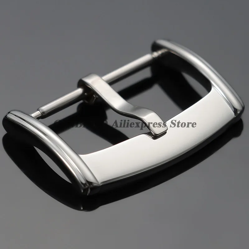 Premium Stainless Steel Watch Buckle - Polished Metal Clasp Accessory