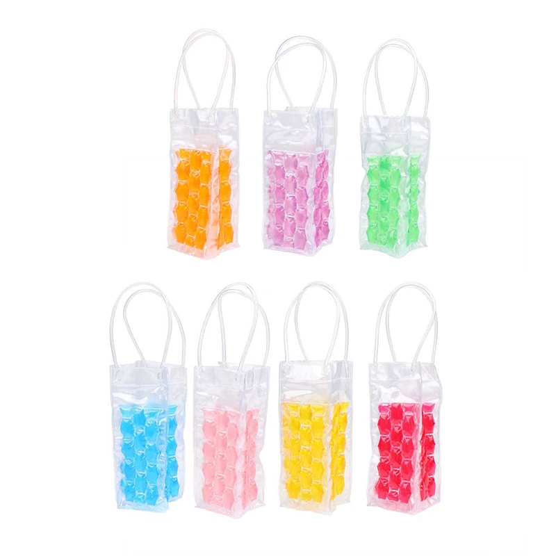 Portable Practical Champagne Beer Iced Tote Bag PVC Insulated Red Wine Handbag Holder Outdoor Wine Bottle Freezer Bag