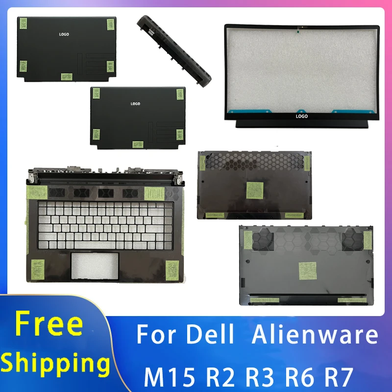 Tampa Traseira Lcd para Dell Alienware M15 r2 r3 r6 r7 Acessórios de Substituição com Logotipo 04c9k 099jwn Preto Novo