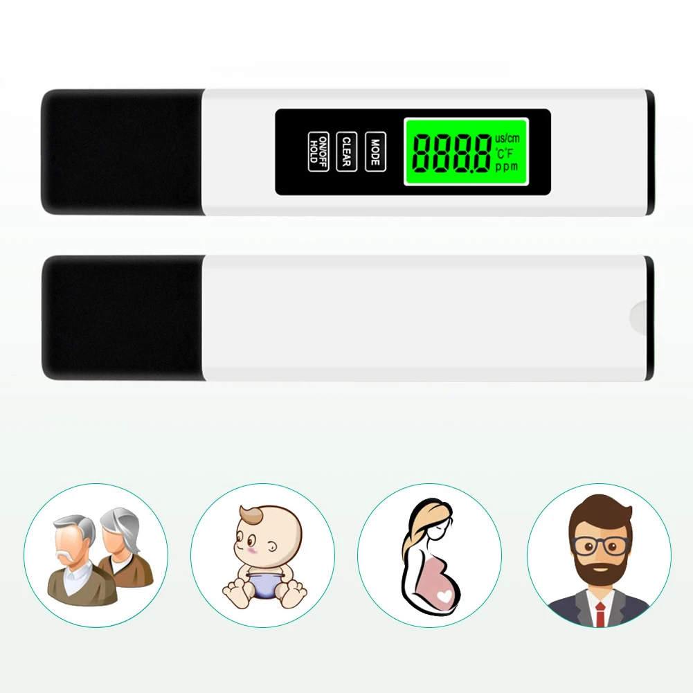 4 in 1 Digital Water Tester TDS Meter Backlit LCD Display TDS EC & Temperature(°C °F) Meter for Pools Drinking Water Aquariums