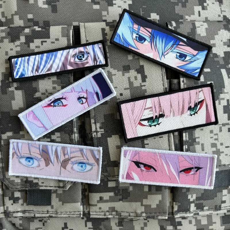 Eye Patch Anime Character Eyes Patch Tactical Cartoon Eye Morale Badge Goku Gojo Patches