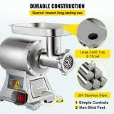 SucceBuy 122 Kg/H 250 KG/H Electric Meat Mincer Chopper Heavy Duty Food Processors Kitchen Appliances Commercial Grinder Machine 4