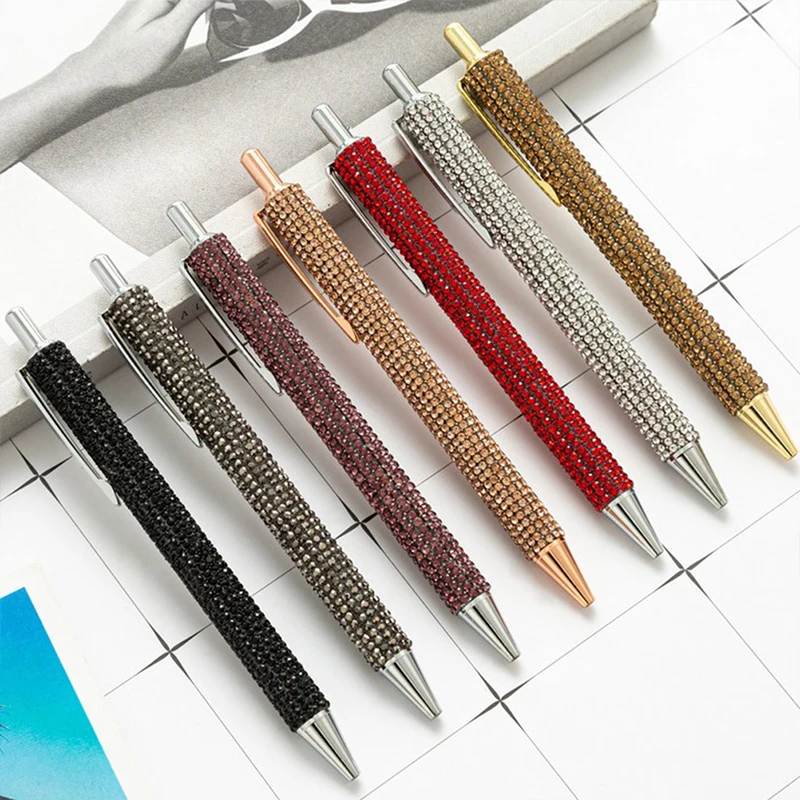 Glitter Sequin Crystal Pen 1PC 0.5mm Black Refill Ballpoint Pen Office Stationery Gel Student Writing Tools