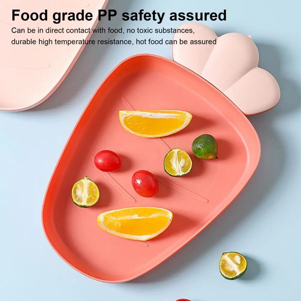 Attractive Adorable Strawberry Shape Food Plate Reusable Fruit Plate Anti-wear Plastic Dessert for Dinner