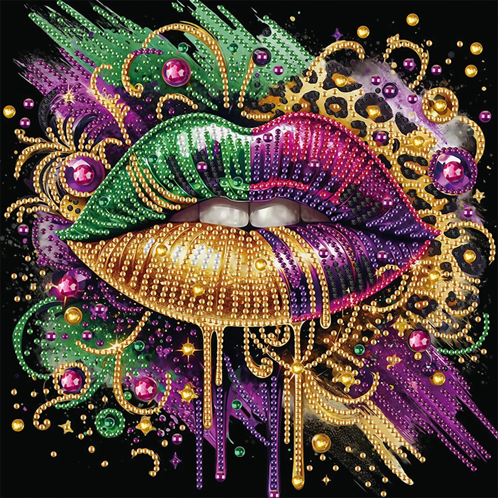 5D DIY Partial Special Shaped Drill Diamond Painting Kit Abstract Decoration Robot Lip English Cat DIY Handmade Birthday Gifts