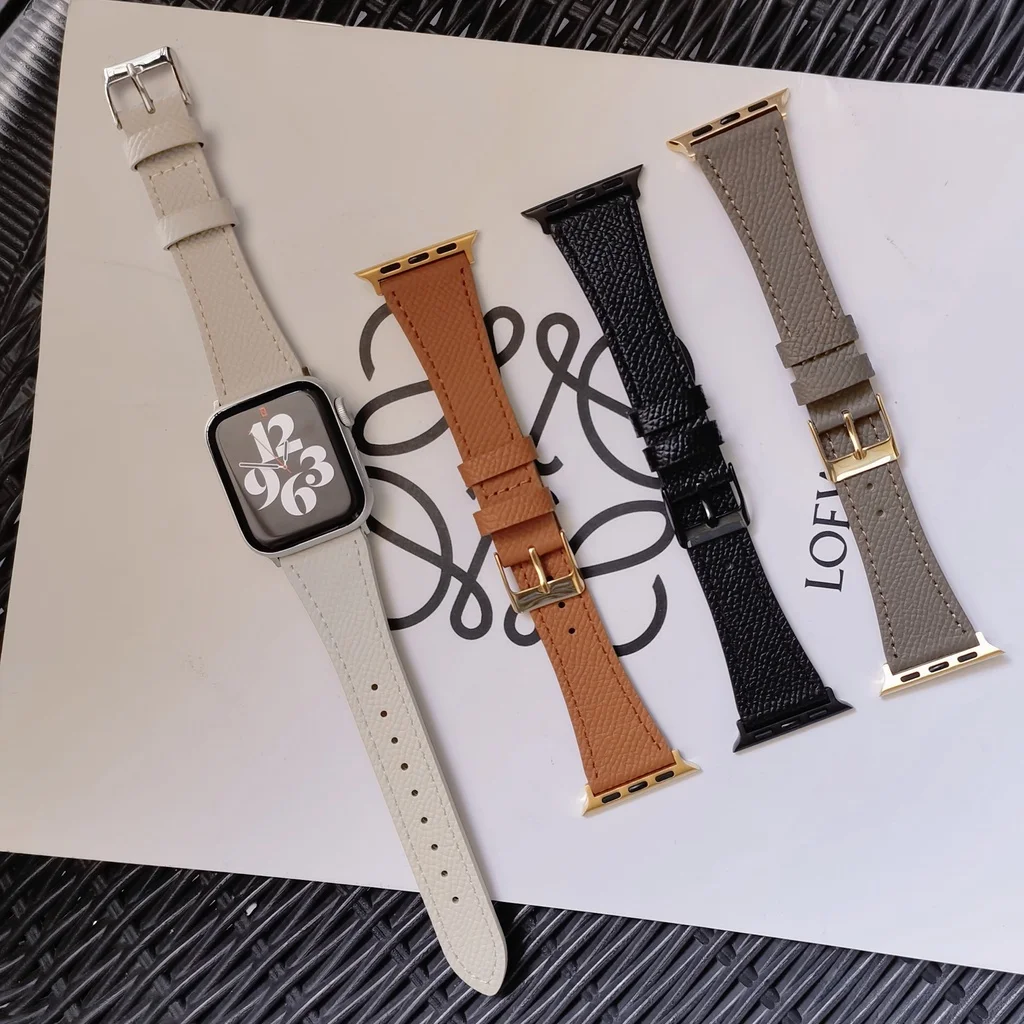 Apple Watch Se 40mm Strap Leather Hermes  Apple Watch Se 40mm Band Hermes  - Leather - Aliexpress