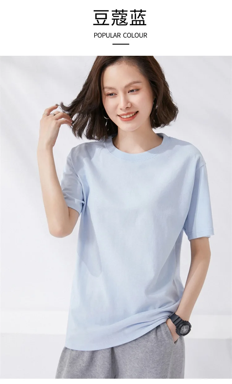 Women T-shirts 2024 Summer Tops Solid Short Sleeve Loose O-neck 100% Cotton Casual Ladies Shirts Harajuku Korean Woman Tshirts