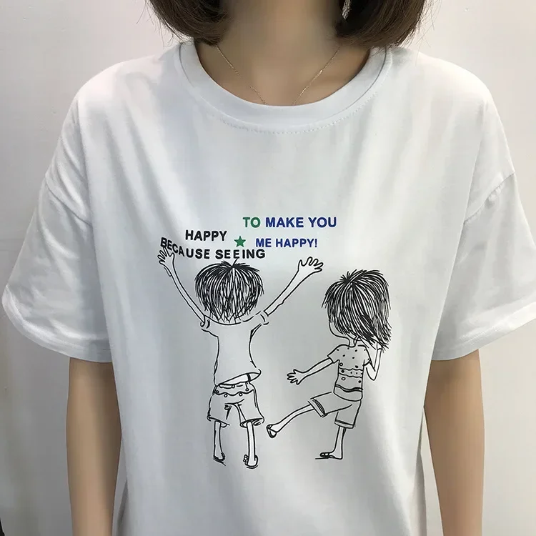 

2023 Tops T Shirt Women Cotton Female Tshirt Cotton