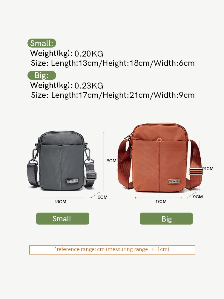 Fouvor women's small nylon crossbody canvas casual sports shoulder stylish mobile phone bag 2961-08