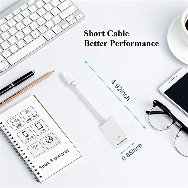 USB to Type C Adapter OTG Adapter Type C Adapter Lightning to USB C Adapter iOS to Type C Adapter Lightning to USB OTG Adapter for Lighting Type C to USB 3.0 for iPhone 15 14 13 Pro Max Date Transfer Cable U disk Camera Gamepad