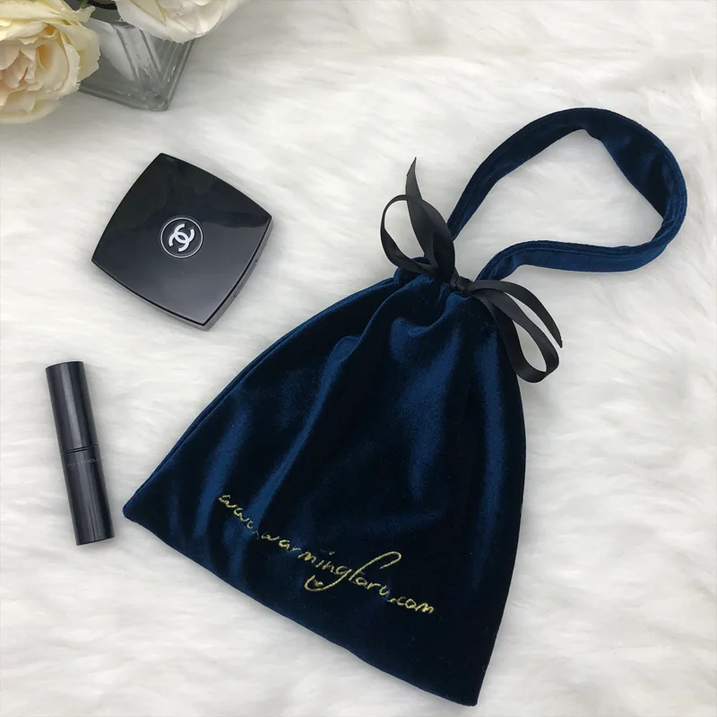 

Бархатные подарочные мешочки на шнурке с ручкой, 5 шт.