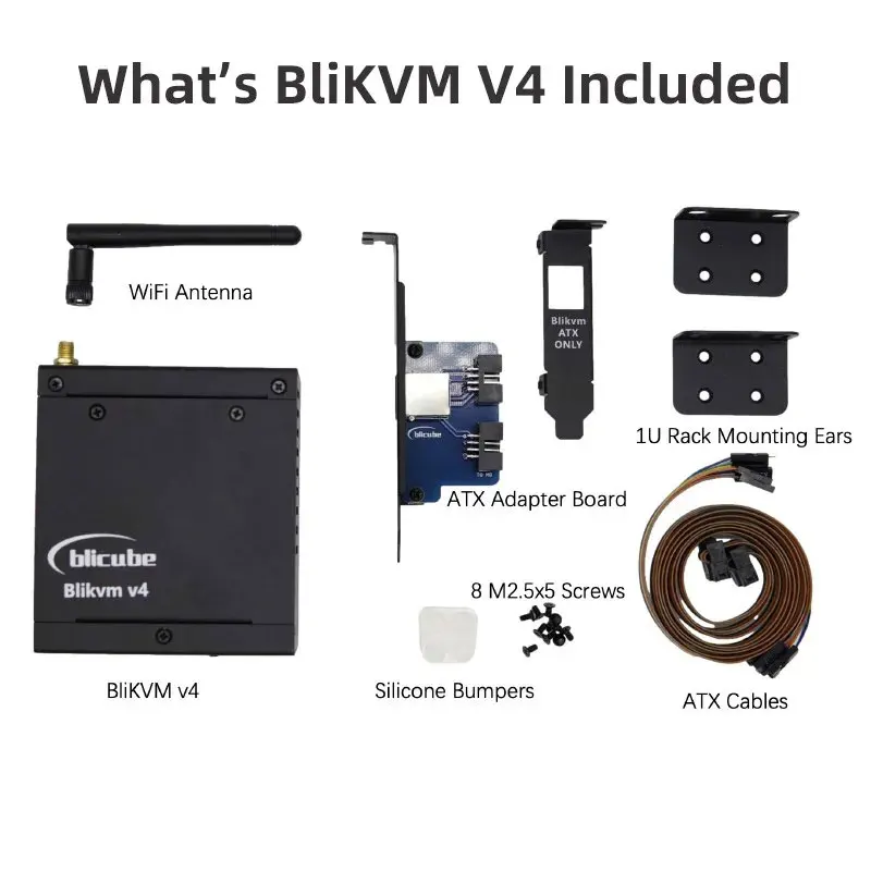   BliKVM V4 Allwinner H616 Soc KVM, IP PoE HDMI ȣȯ  , PiKVM RTC  ĸó