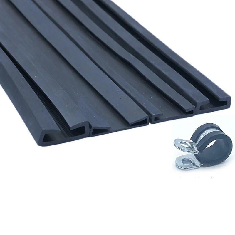 1 Meter Rubber Sealing Strip Clamp Protective Pad er Tank Strap Hoop Mechanical Edge Card Strips Waterproof And Dustproof
