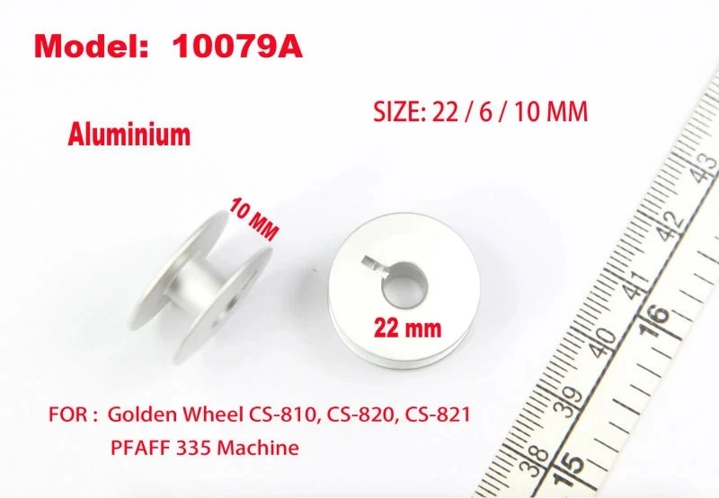10079A BO-112(A) ALUMINUM BOBBIN FOR GOLDEN WHEEL CS-810,CS-820, PFAFF 335 SEWING MACHINE