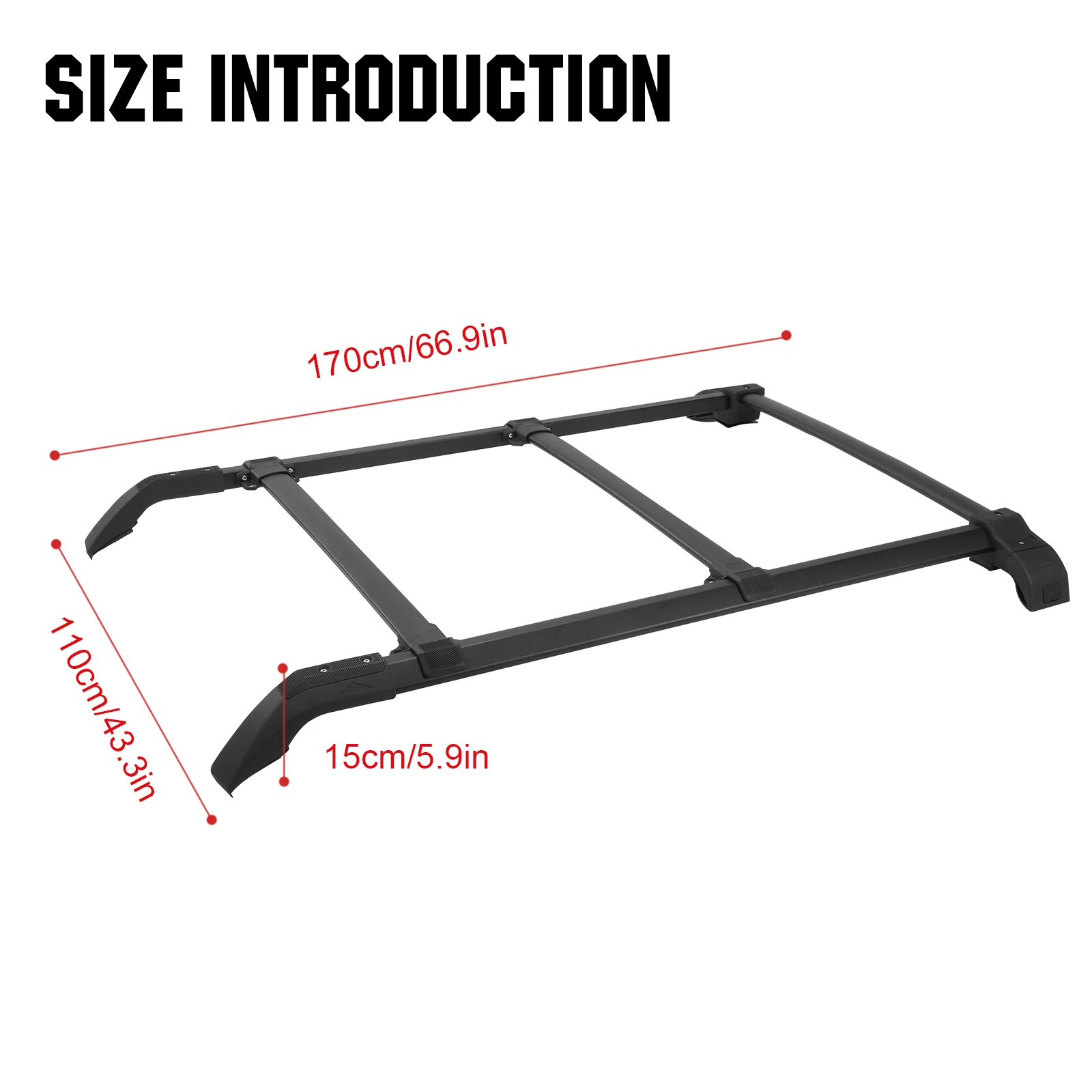 Aluminum Roof Rack Cross Bars Kit for Ford Bronco