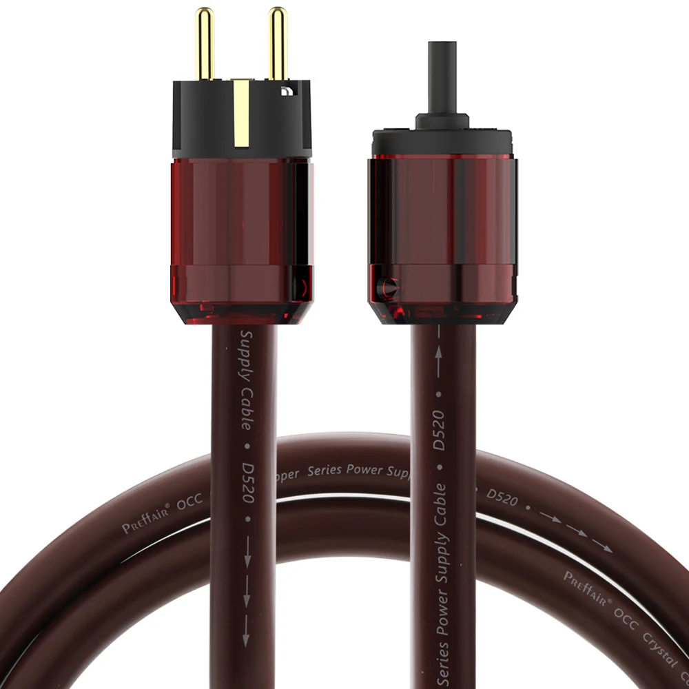 D520 P079G HIFI Goldene Referenz AC-Stromverlängerungskabel Hi-End vergoldetes US/EU-Standard-Netzsteckerkabel – Detail 8