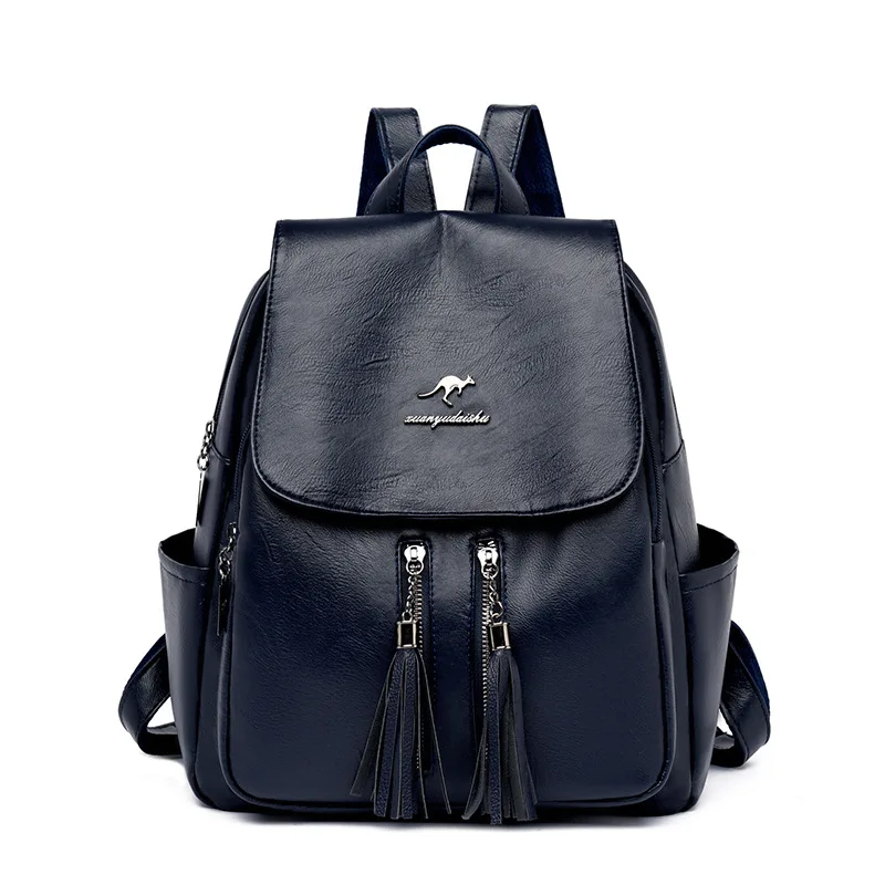 Tassel Women Backpacks Designer High Quality Soft Leather Fashion Back Bag Brand Amazon.com: OPAGE Leather Backpack Purse for Women Fashion  main image 3