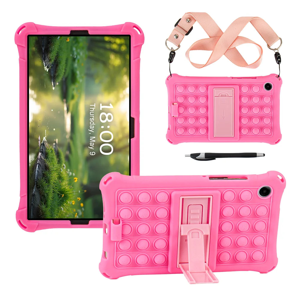 Soft Bubble Stand Case - Silicone Kids Tablet Cover