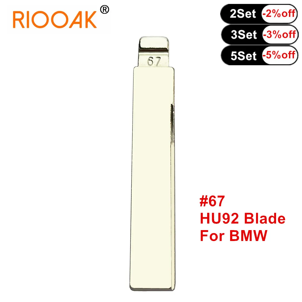 10 Pz Kd Vvdi Uncut Car Remote Key Blade Blank Hu92 #67 Per Bmw Cas3/Cas4 E36 E39 E38 E63 E83 E53 F10 F20 F30 1 2 3 5 7 Series