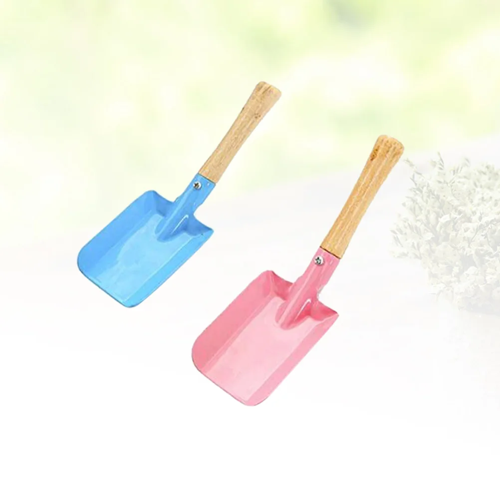 Pelles de jardinage en métal coloré, outils de repiquage pour le camping, 2 pièces