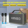 KIMISO Karaoke Bluetooth speaker wireless subwoofer portable speaker Bluetooth 5.3 with dual microphone 7200mAh battery FM radio 1