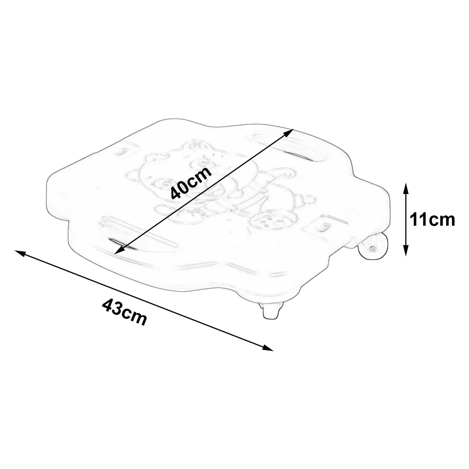 Scooter Board Multipurpose Physical Education Contoured Handles Floor Board Outdoor Scooter Rocker Training Equipment
