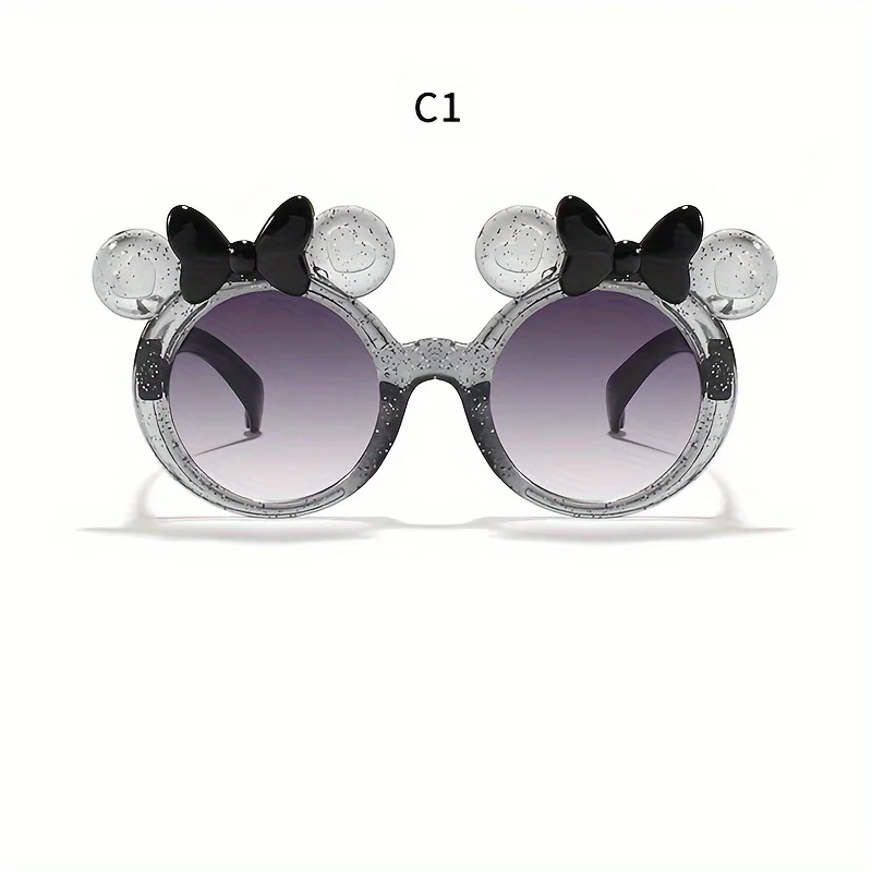 Adorable Exquisite Ear Bow Decors Round Children's Fashion Sunglasses Girls Outdoor Party Vacation Travel Photo Props Eyewear