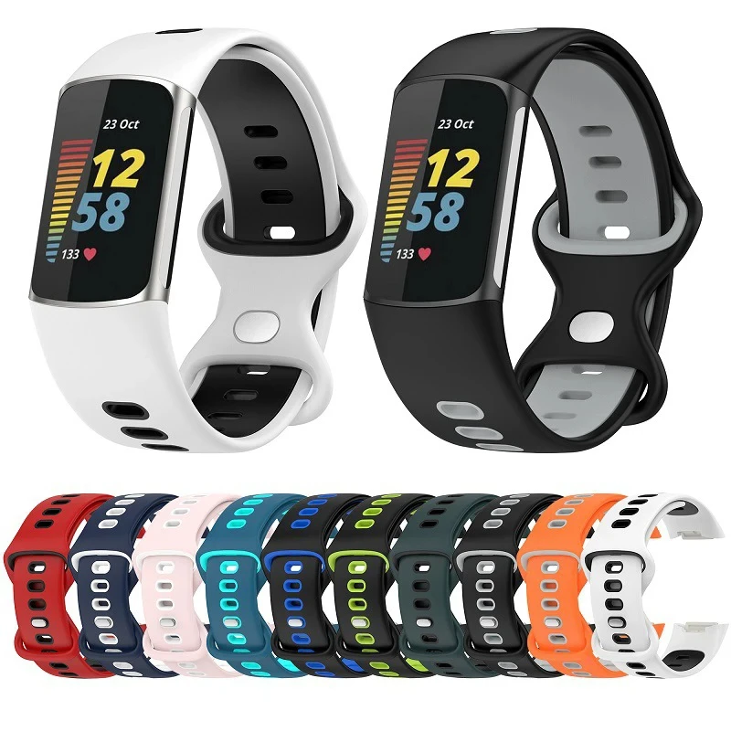 Cinturino Sportivo Per Fitbit Charge 6 Band Accessori Smartwatch Sostituzione In Silicone Polso Correa Bracciale Fitbit Charge 5 Cinghie