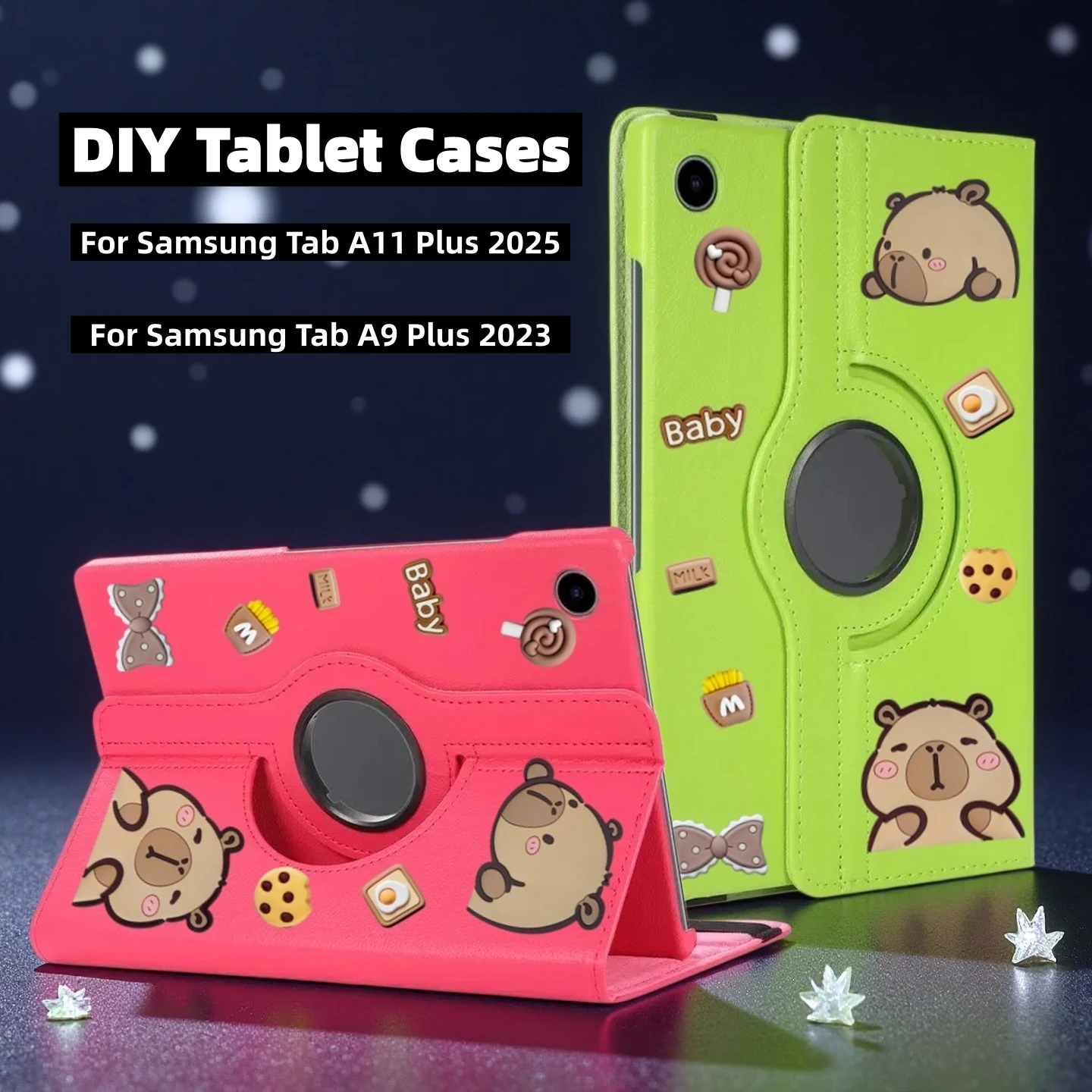 Cartoon Capybara Kids Tablet Case