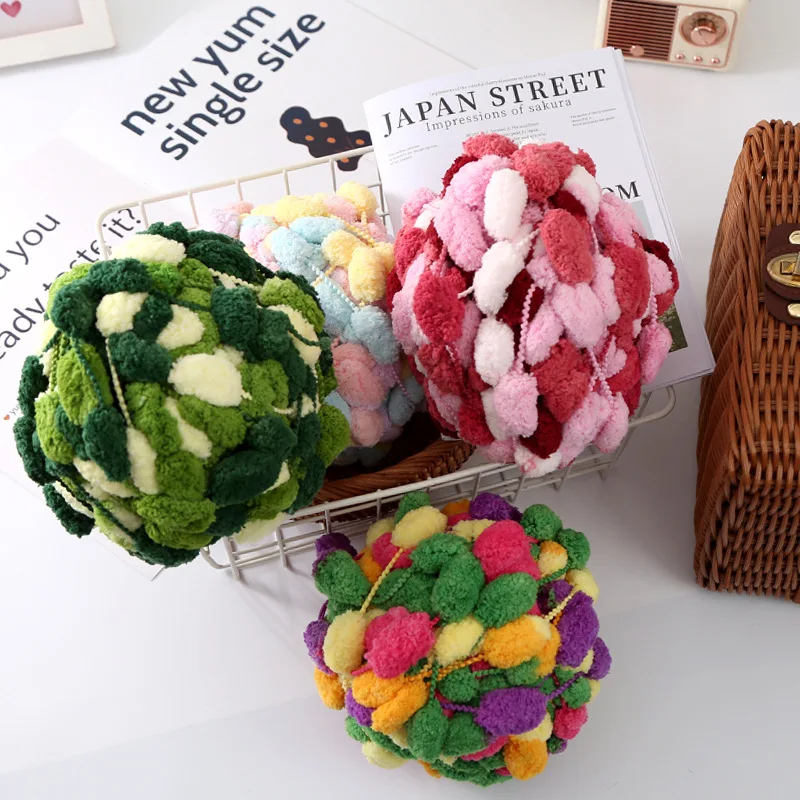 Hand Woven Diy Material Pompom Thread Thick Ball Yarn for Knitting Carpet Ball Cushion Thread Woven Blanket Crochet Chunky Yarn