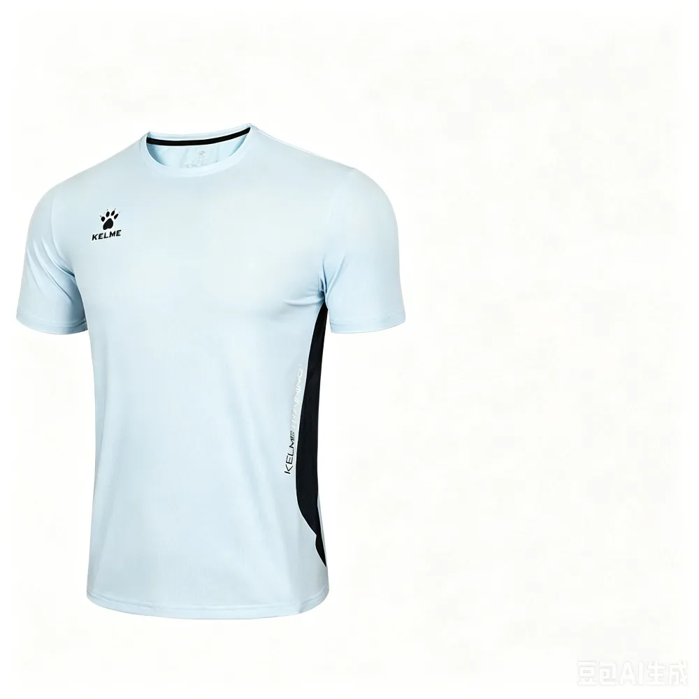 KELME 남성 캐주얼 스포츠 티셔츠, 피트니스, 여름, 런닝, 속건성, 축구 트레이닝, 통기성, 반팔 셔츠
