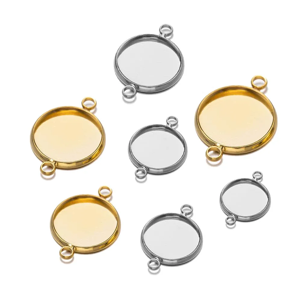 

10 шт., подвески-кабошоны из нержавеющей стали