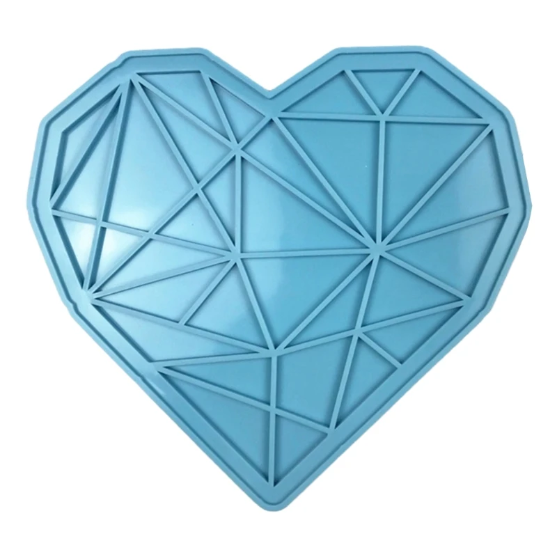 2 Pcs Love Heart Tray Pad Feather Plate DIY Crafts Decorations Ornaments Casting Tool Epoxy Resin Mold Silicone Mould