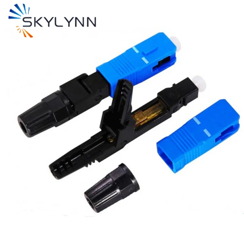 100 PCS Per Box 58mm SC Fast Conector Quick Cold Connector, SC/APC SC/UPC For Drop Cable