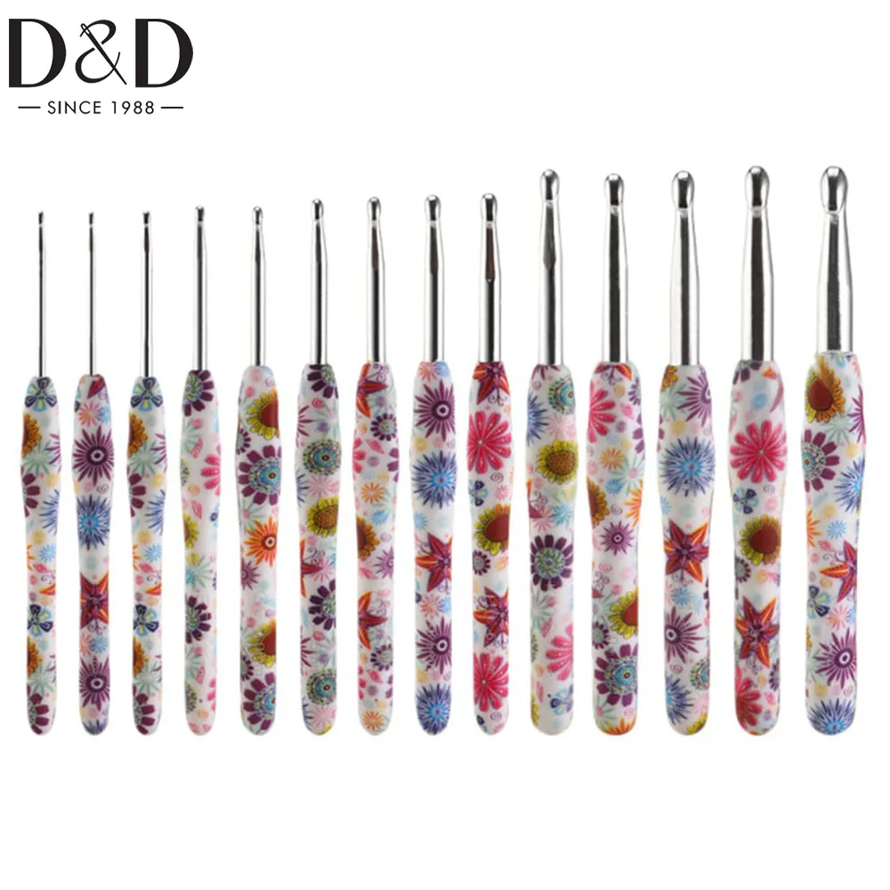 D&D Crochet Hook Set for Beginners Ergonomic Crochet Hooks Sets