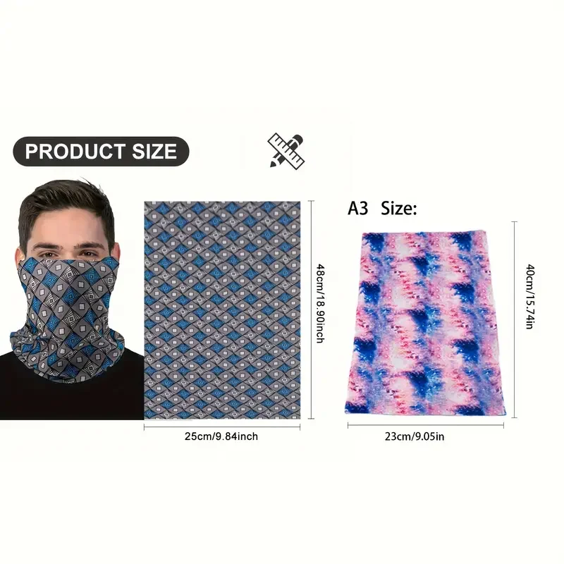 Outdoor Sports Cycling Neck Gaiter, Breathable Sunscreen Headscarf, UV Protection Headband Scarf, Mask Neck Cover For Cycling