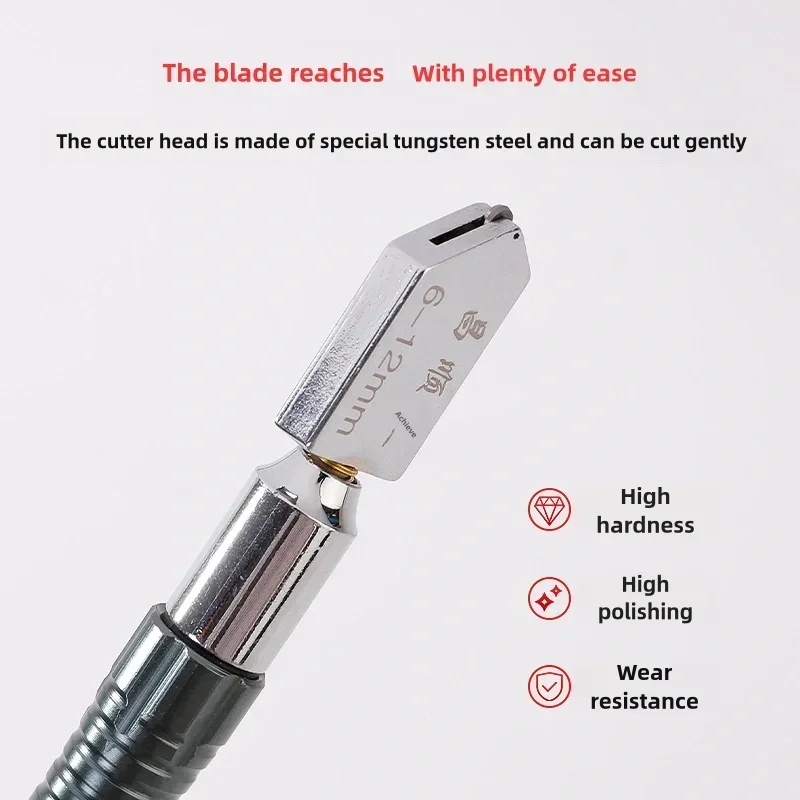 Diamond Glass Cutter Thick Glass Tile Floor Tile Cutting Knife Household Multifunctional Roller Type Tungsten Steel Hand Knife