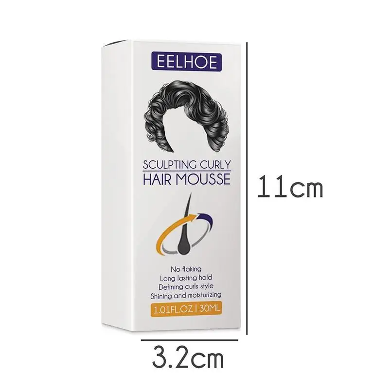 Description Picture 3 of item30ml Hair Curl Mousse Natural Curl Boost Sculpting Hair Bounce Cream For Female Repair Curling Essence Hair Care Elasting