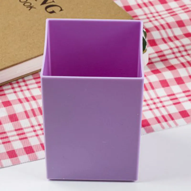 Simple Candy Colour Student Multifunctional Stationery Pen Holder Ins Square High Value Large Capacity 2
