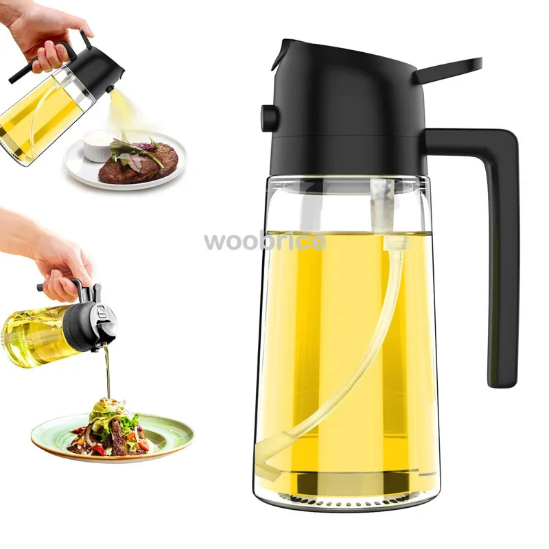 Plastic Oil Sprayer 2 in 1 Kitchen Oils Spray Olive Oil For Cooking Air Fryer Salad Camping BBQ