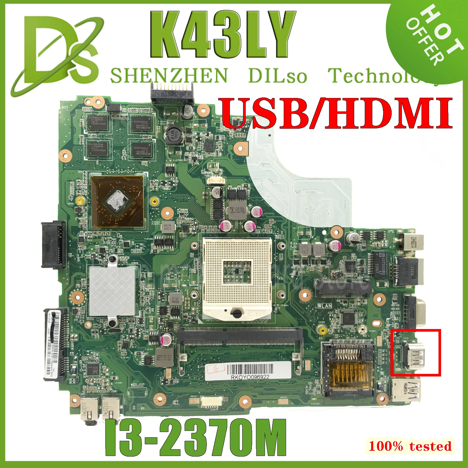 kefu-k43ly-hd6470m-1g-mainboard-for-asus-k43l-x84hr-k84hr-x43l-x84h-k84h-i3-2370-laptop-motherboard-rev20-31-50-100-test-ok