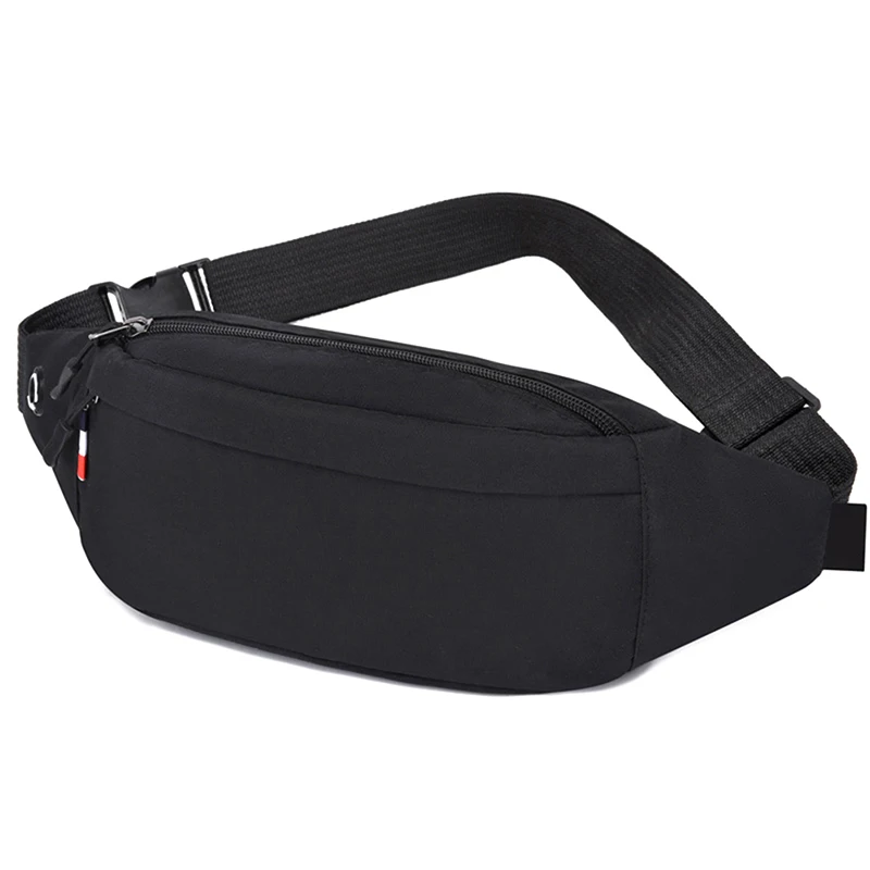Fanny Pack Sportiva Marsupio Sportivo Uomo/Donna - Tracolla Regolabile, Nero, Per Ciclismo E Viaggi Marsupio Tracolla