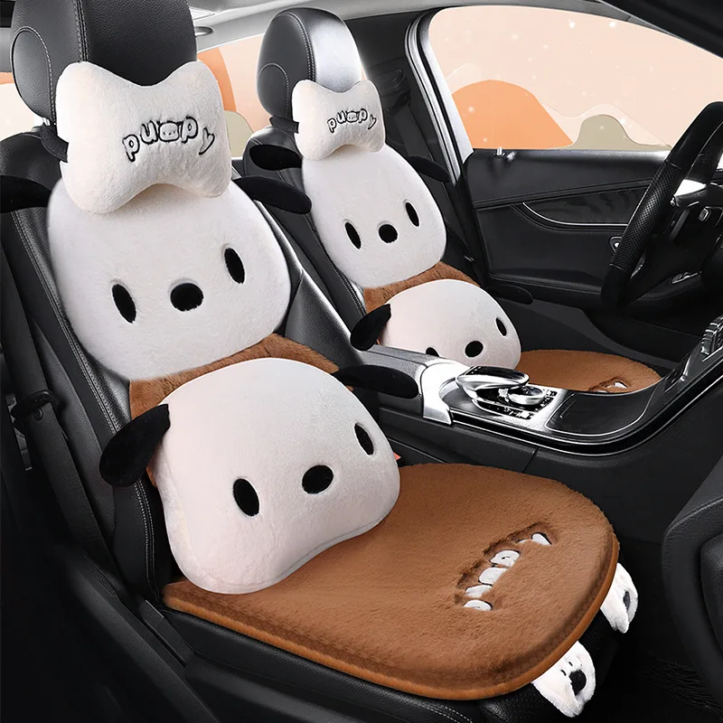 

Sanrios Pachacco Plush Car Seat Cover Cushion Kawaii Cartoon Animation Car Seat Cushion Warm Protective Cushion Car Interiors