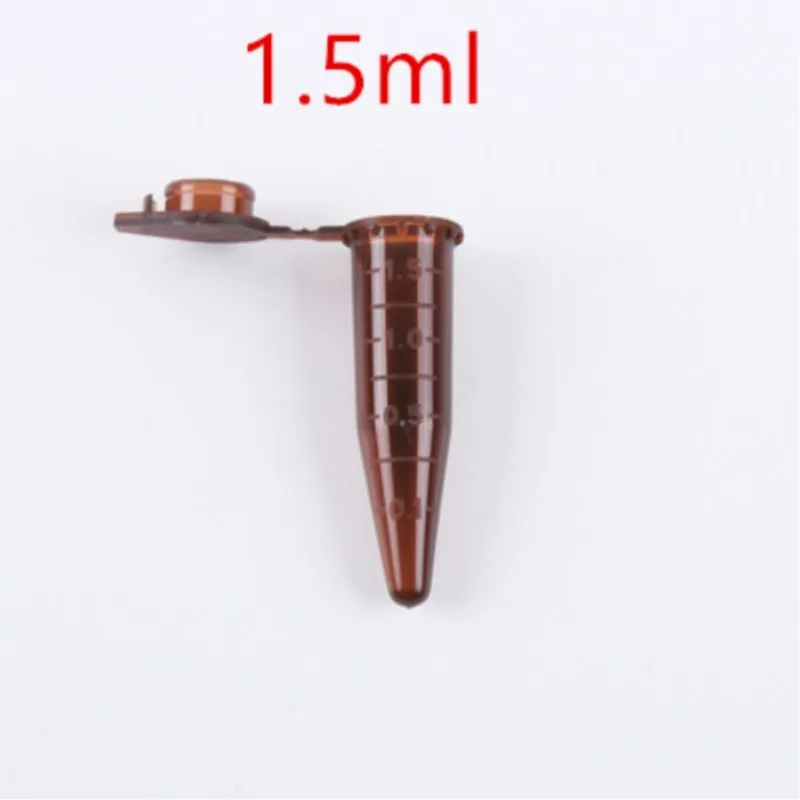0.5/1.5/2/5/10/15ml plastic brown lucifugal centrifuge tube Micro Laboratory Test Tubing Vial lab sample container with cap plastic test tubes centrifuge tube