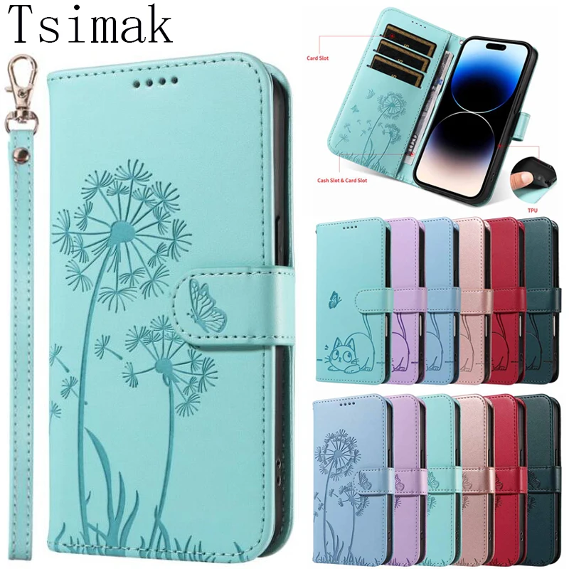 Leather Wallet Flip Cover with Card Stand and Book Design