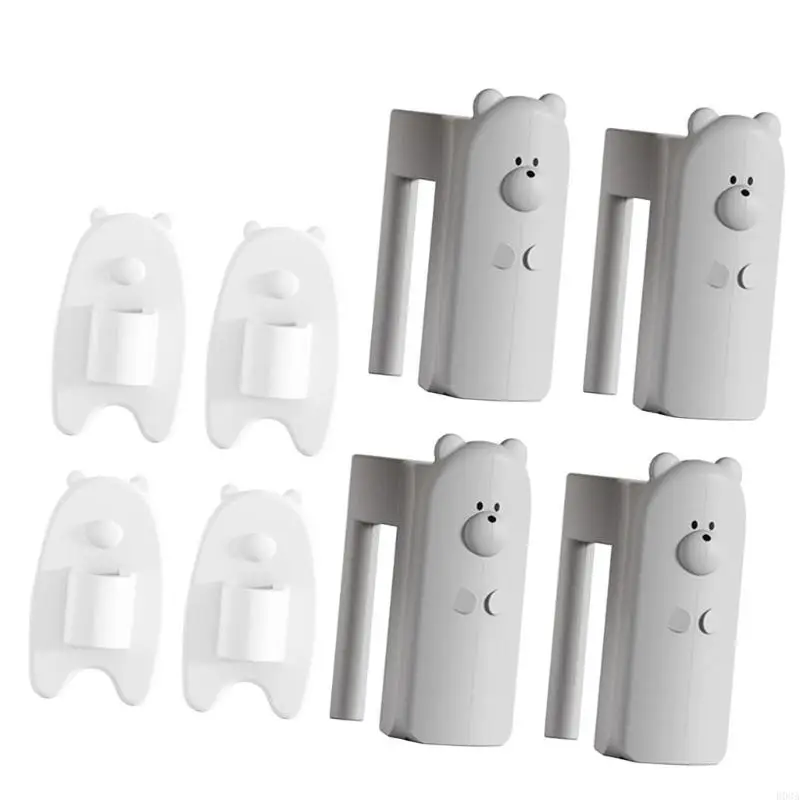 4Pcs Door Stoppers Baby Safety Door Lock Guard Cartoon Bear Finger Protector Pinch Guard for Kid Finger Protections