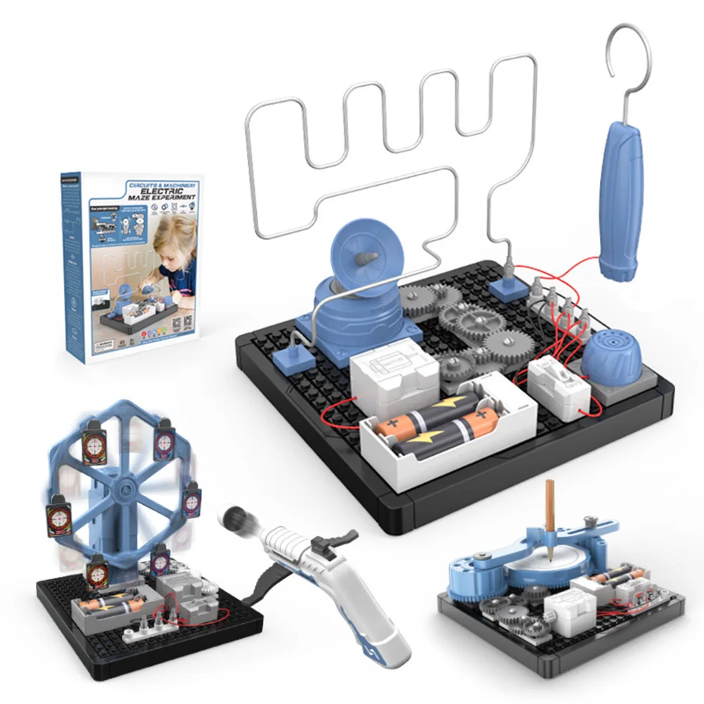 Assembly Circuit Toys Early Educational Toys Construction Learning Electronic Electromagnetic Maze for Kids Child